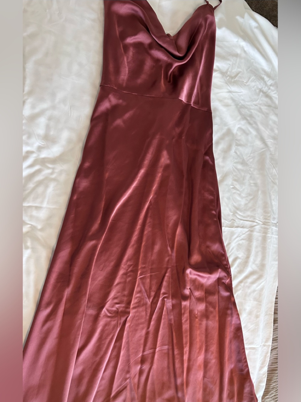 SHEIN Satin dress in Dusty Rose orange